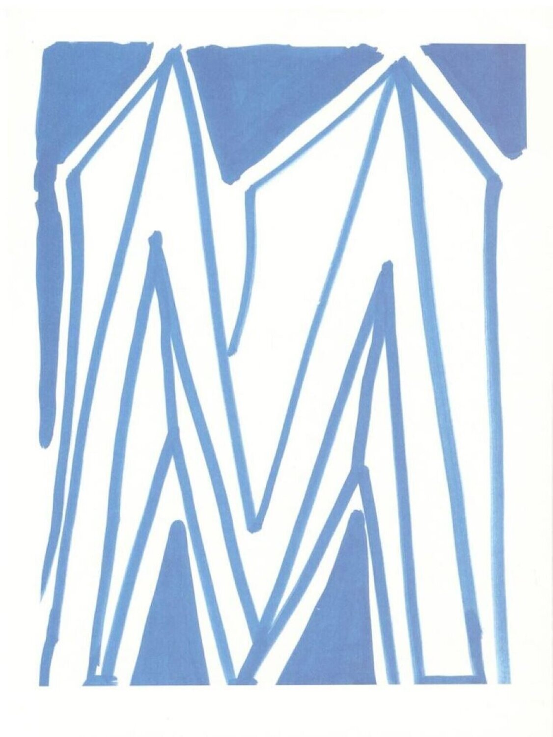 'M' from 'Hockney's Alphabet' David Hockney Afdruk te koop