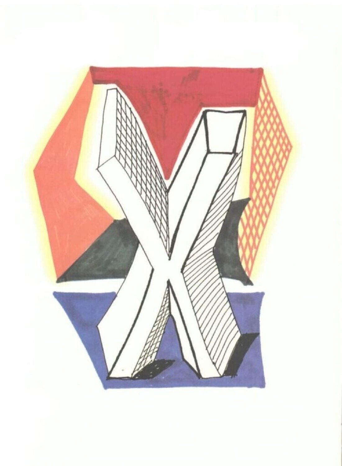 'X' from 'Hockney's Alphabet' David Hockney Stampa in vendita