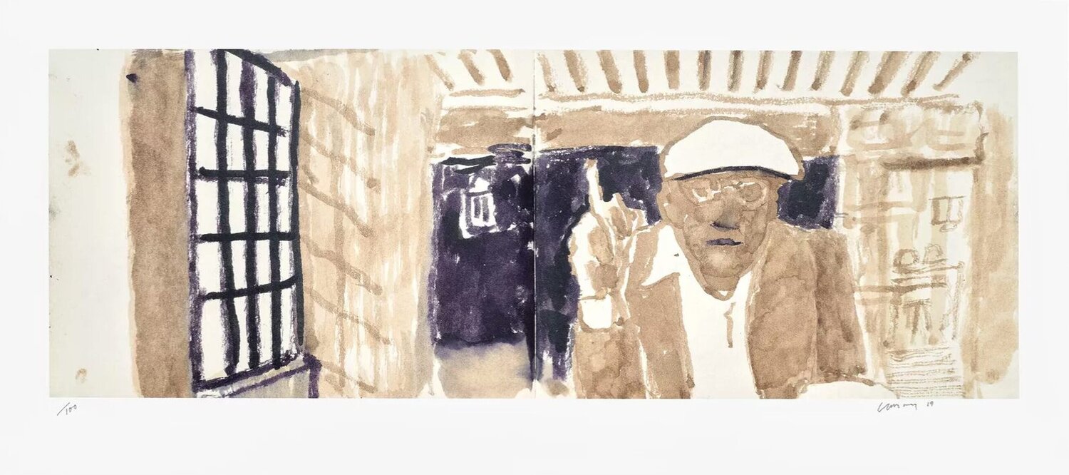 David Hockney Self Portrait in My Living Room David Hockney Print for sale