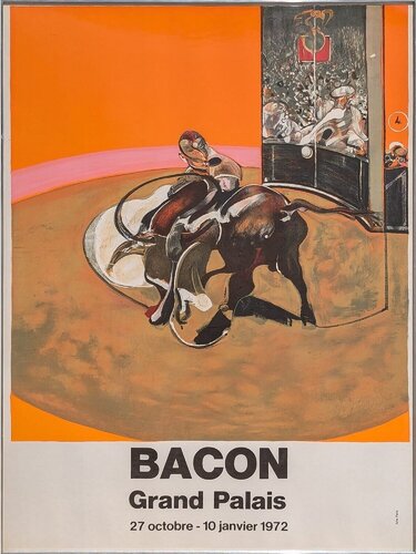"Study for Bullfight I" Modern Expressionist Grand Palais Retrospective Poster van Francis Bacon, Schilderij te koop op Singulart