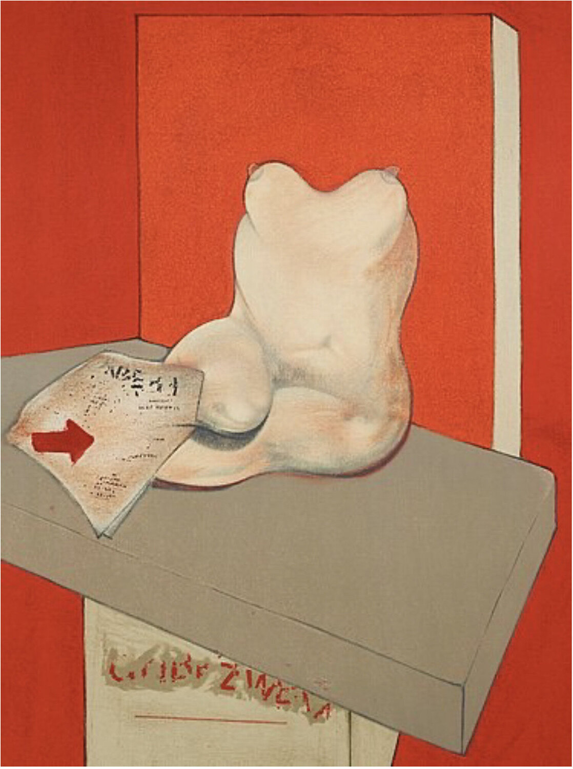 Study of a human body after Ingres Francis Bacon Druck zu verkaufen