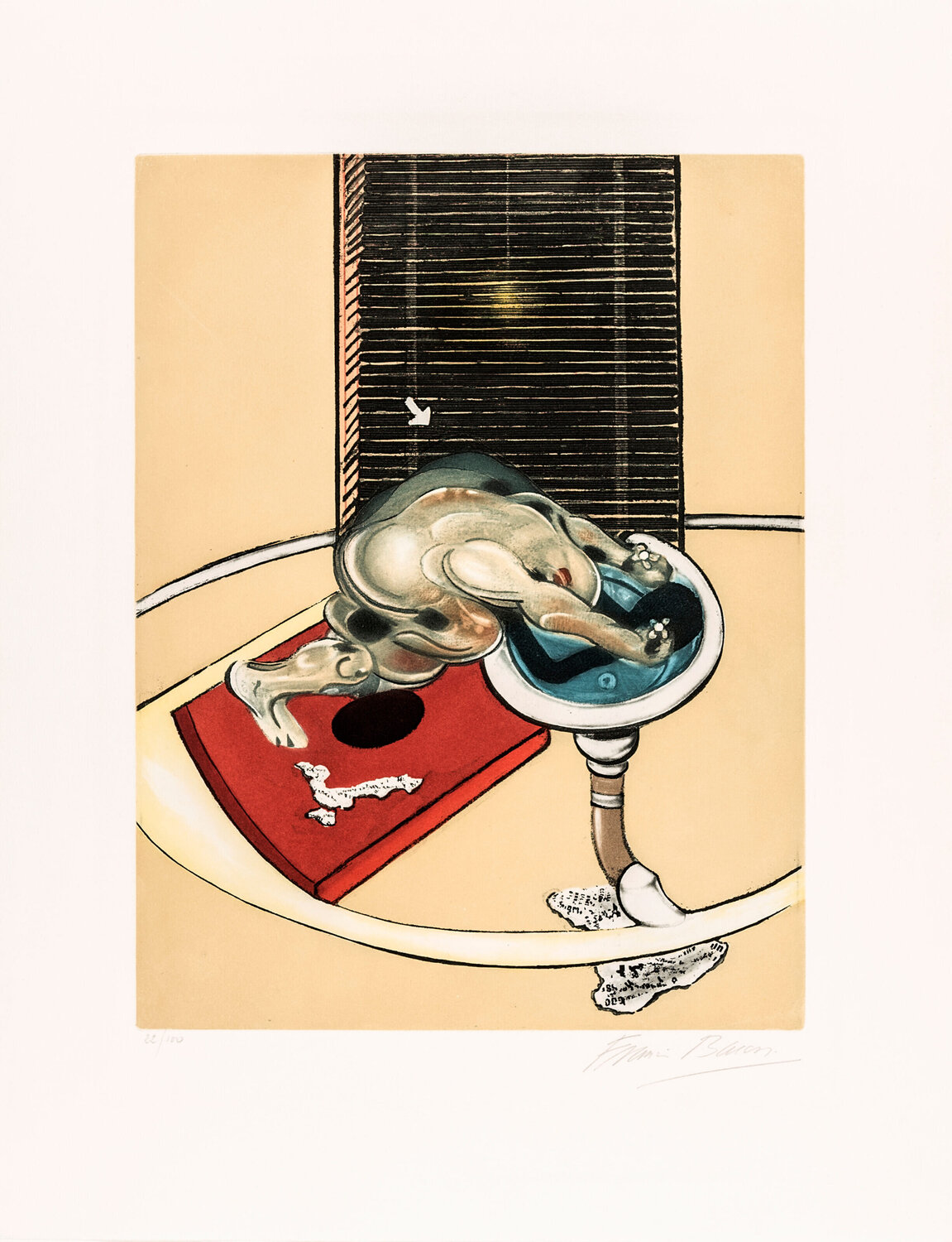 L’homme au lavabo / Figure at a washbasin Francis Bacon Druck zu verkaufen