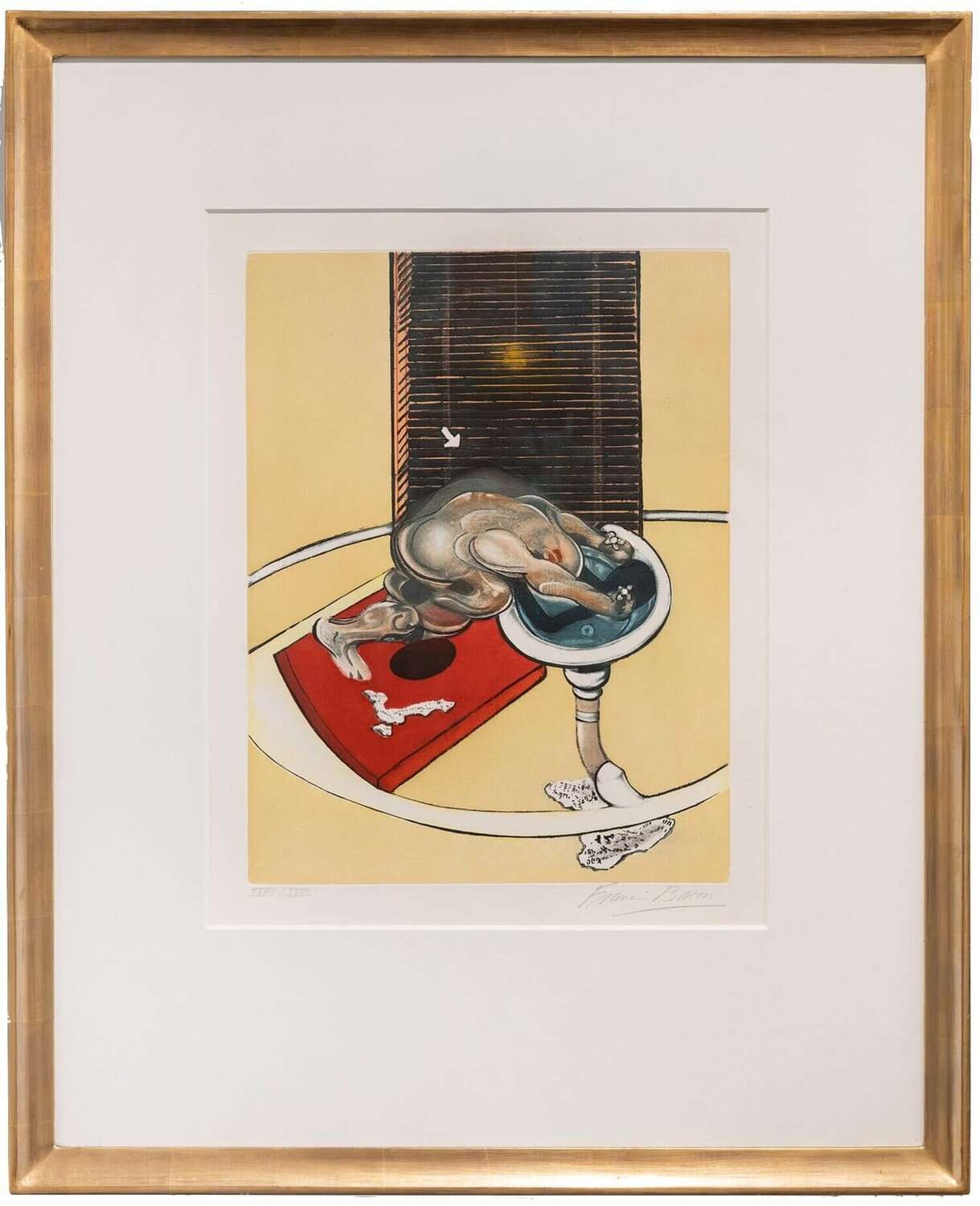 l'Homme au lavabo [Figure at a Washbasin] Francis Bacon Stampa in vendita