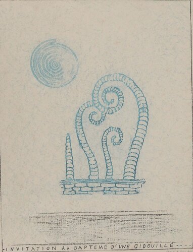 Décervelage : Invitation au baptême d'une gidouille van Max Ernst, Afdruk te koop op Singulart