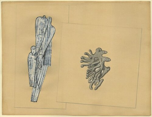 Doves and coral (Birds and madrepore) by Max Ernst, Work on Paper for Sale on Singulart