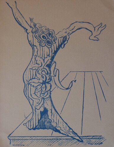Electra, Lithographie originale signée di Max Ernst, Stampa in vendita su Singulart
