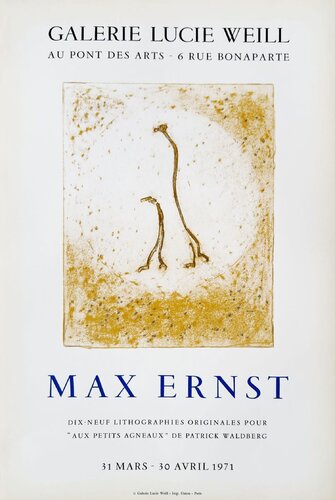 Expo 71 - Galerie Lucie Weill (B STOCK) di Max Ernst, Opera su carta in vendita su Singulart