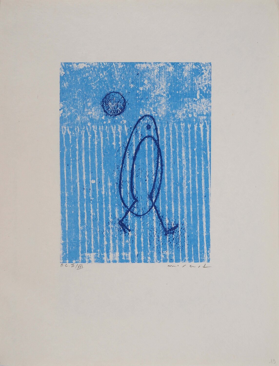 Promeneur au soleil bleu Max Ernst Impresión en venta