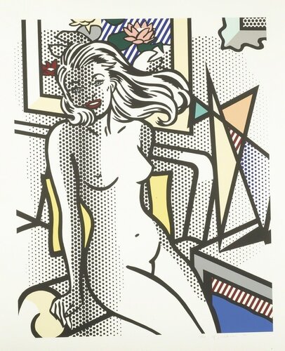 Nude with Yellow Pillow (Corlett 283) van Roy Lichtenstein, Afdruk te koop op Singulart