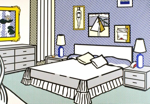 INTERIOR WITH WATERLILIES van Roy Lichtenstein, Afdruk te koop op Singulart