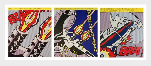 Roy Lichtenstein As I Opened Fire (set of 3) van Roy Lichtenstein, Afdruk te koop op Singulart