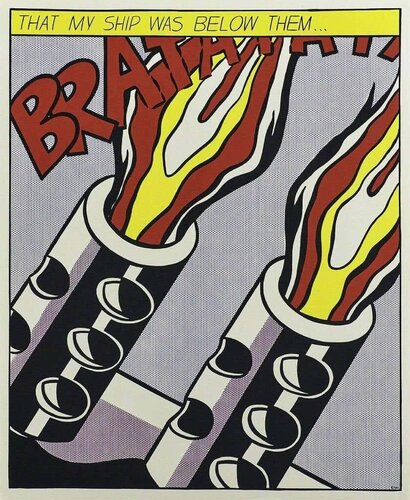 Roy Lichtenstein As I Opened Fire (set of 3 lithographic posters) van Roy Lichtenstein, Afdruk te koop op Singulart