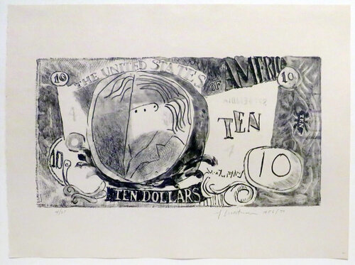 Ten Dollar Bill (Ten Dollars) van Roy Lichtenstein, Afdruk te koop op Singulart