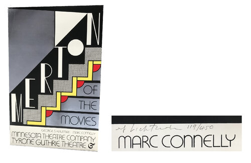 Merton of the Movies, SIGNED/Numbered Edition 119/450, Minnesota Theatre Company Tyrone Gutre Theatre Poster van Roy Lichtenstein, Afdruk te koop op Singulart