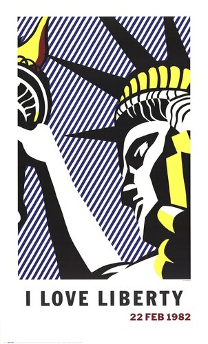 I Love Liberty van Roy Lichtenstein, Afdruk te koop op Singulart