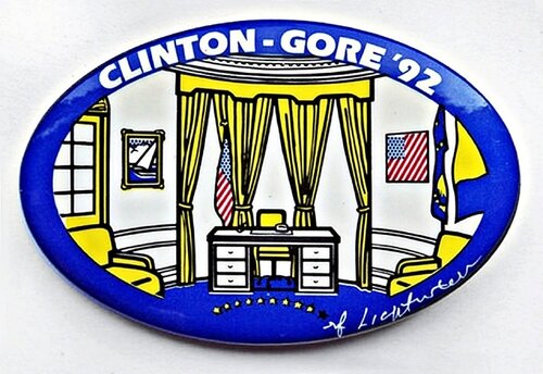 The Oval Office  (Limited Edition Democratic Campaign Button) by Roy Lichtenstein, Print for Sale on Singulart