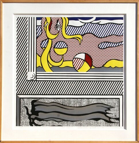 Two Paintings: Beach Ball (C.204) van Roy Lichtenstein, Afdruk te koop op Singulart