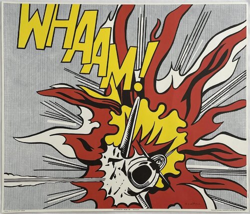 最終大幅値下げ・希少Roy Lichtenstein・サイン入りシルクスクリーン MirrorMirror|ロイ・リキテンスタインRoy Lichtenstein