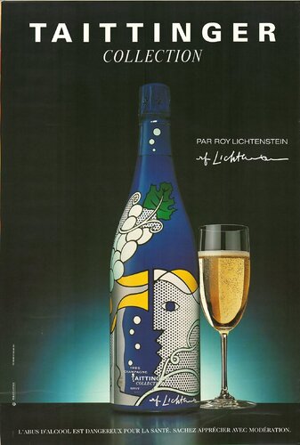 Taittinger Collection Champagne van Roy Lichtenstein, Afdruk te koop op Singulart