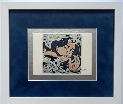 Art Card: Roy Lichtenstein - Drowning Girl, 1963 (Hand Signed by Roy Lichtenstein) von Roy Lichtenstein, Druck kaufen auf Singulart