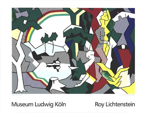 Landscape With Figures and Rainbow( Large) par Roy Lichtenstein, Édition en vente sur Singulart