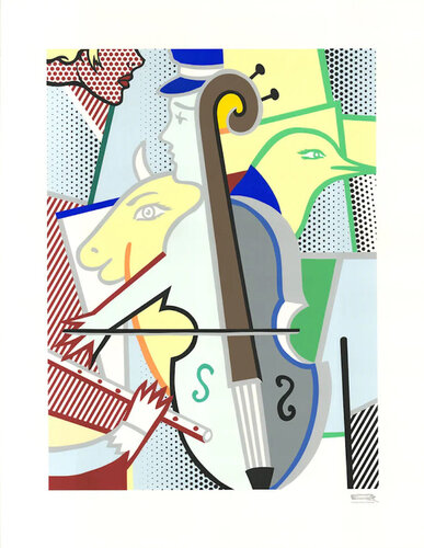 Cubist Cello by Roy Lichtenstein, Print for Sale on Singulart