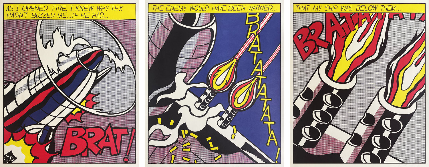 As I Opened Fire (hand-signed) Roy Lichtenstein
