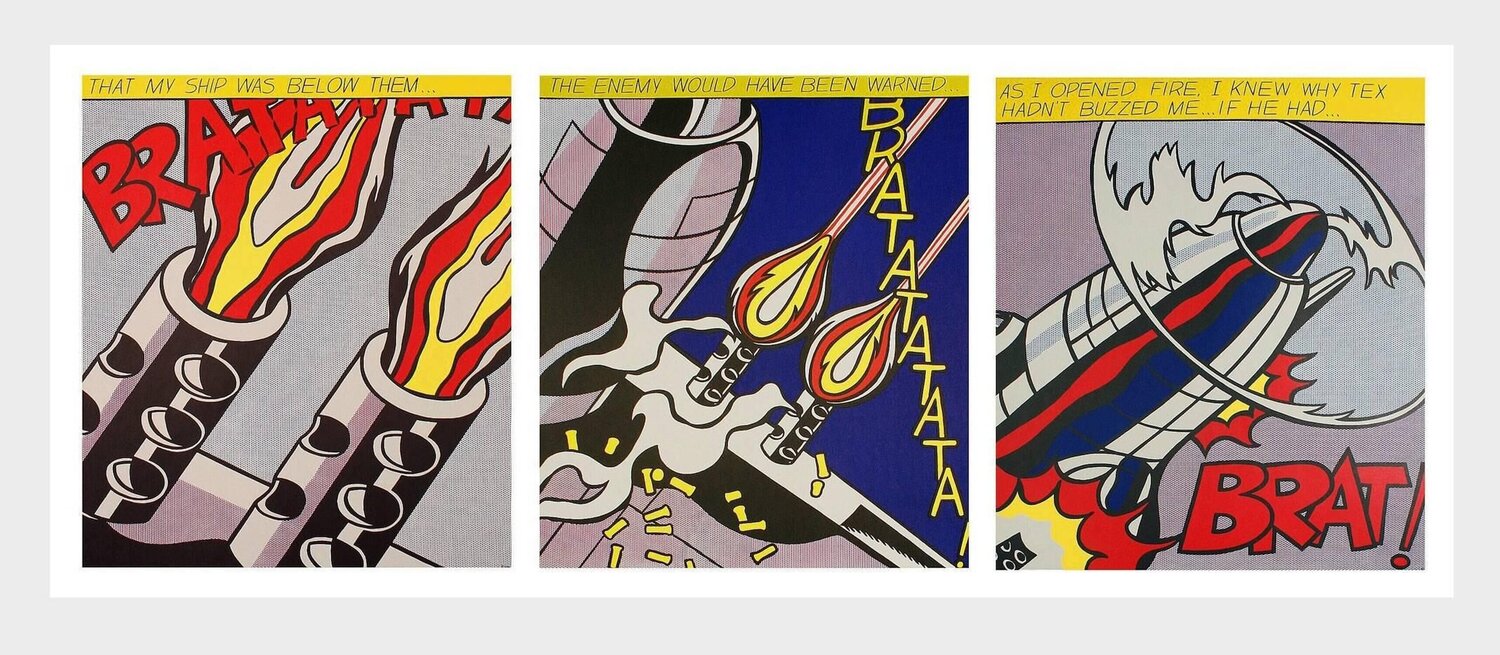 Roy Lichtenstein As I Opened Fire (set of 3) Roy Lichtenstein