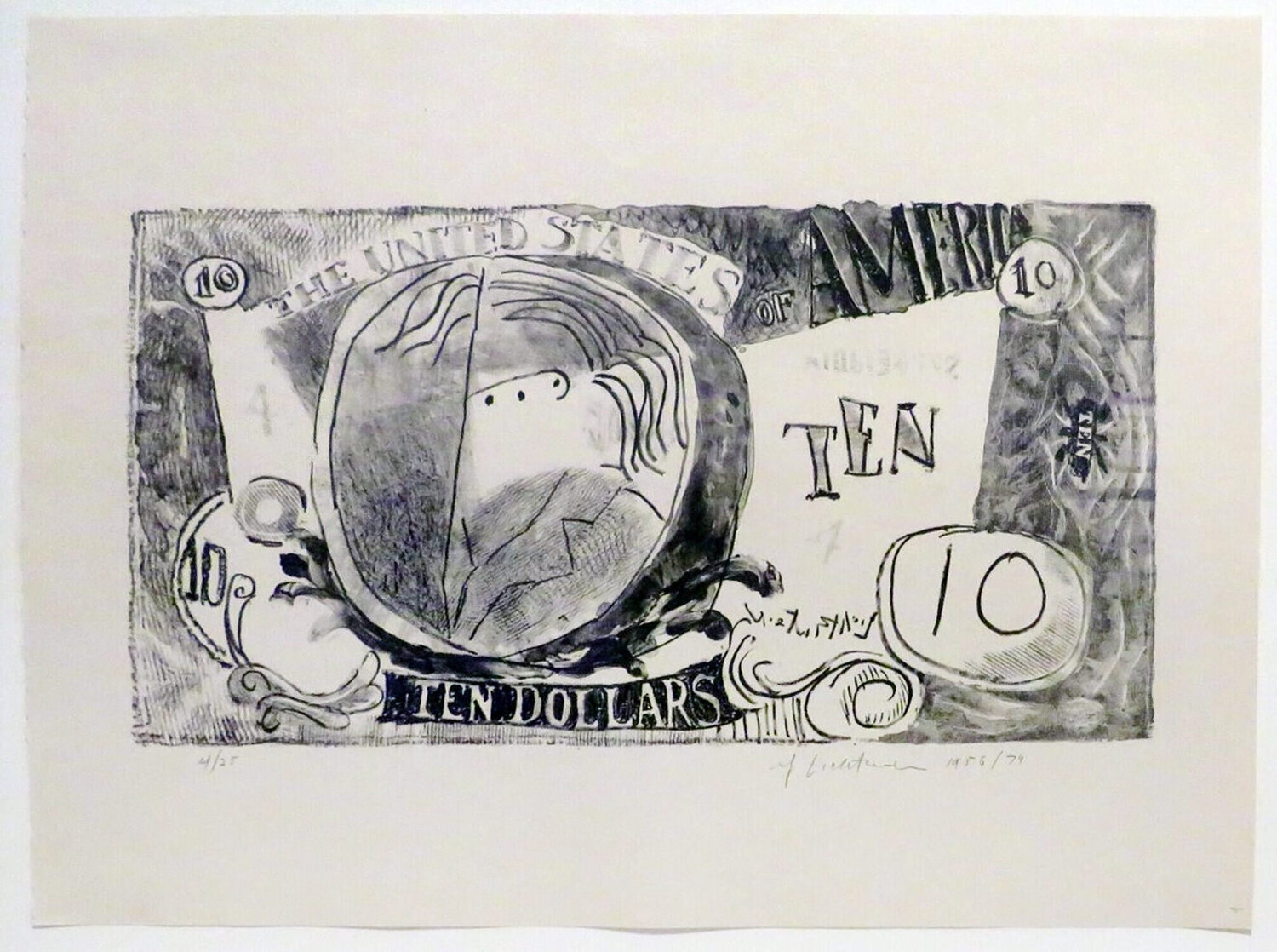 Ten Dollar Bill (Ten Dollars) Roy Lichtenstein