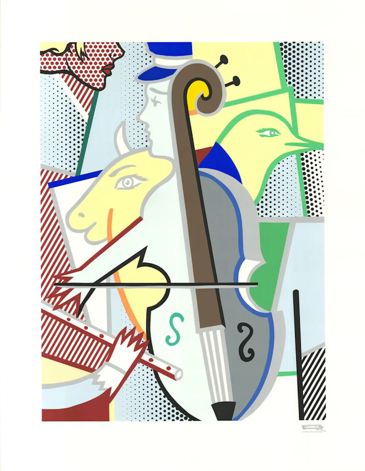 Cubist Cello Roy Lichtenstein