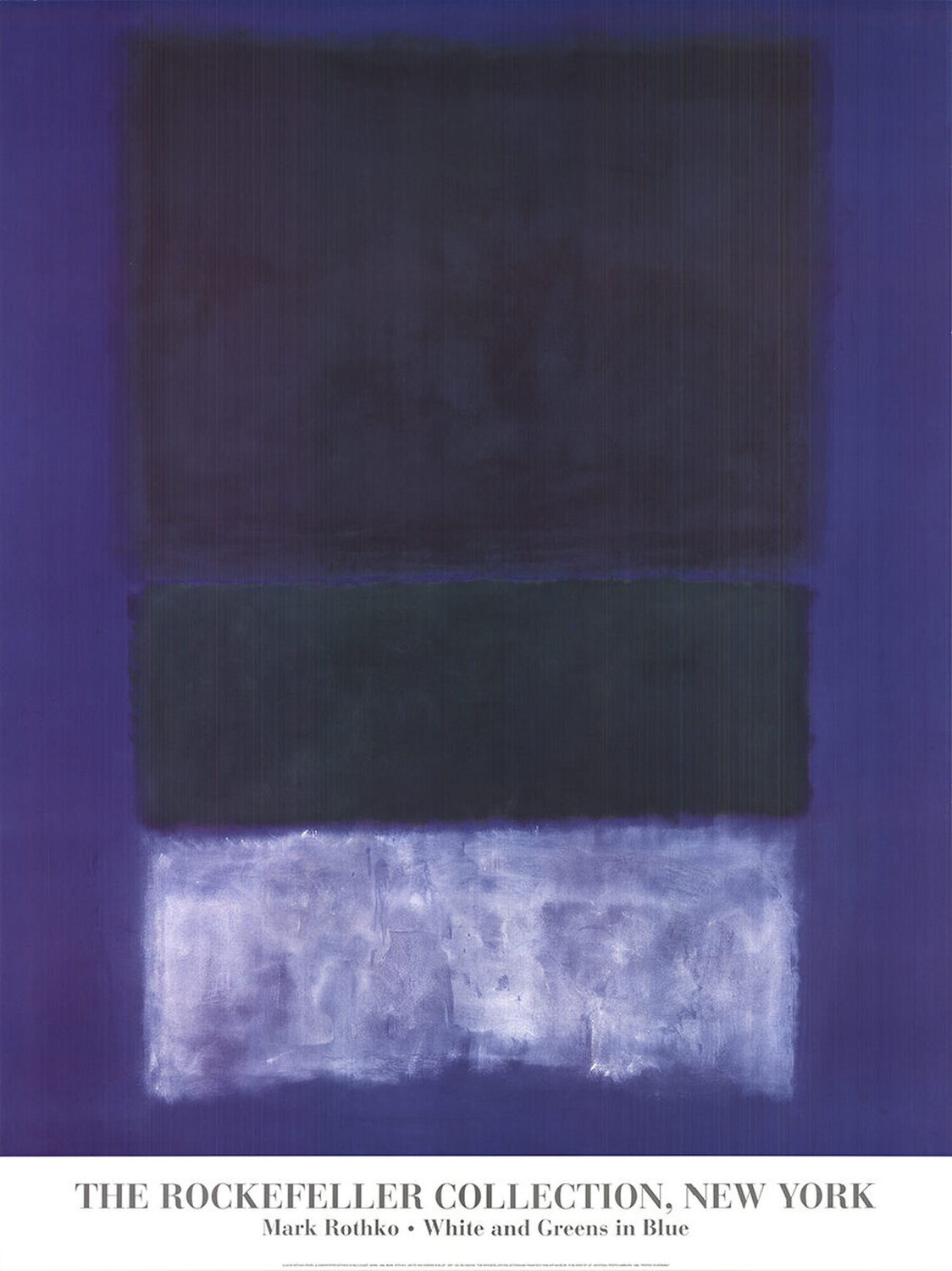 White and Greens in Blue Mark Rothko Druck zu verkaufen