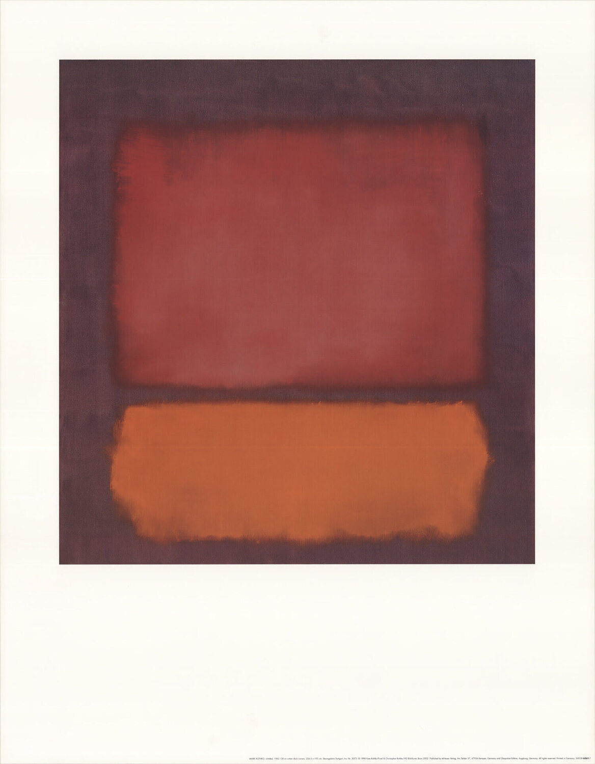 Untitled 1962, with full margins Mark Rothko Stampa in vendita