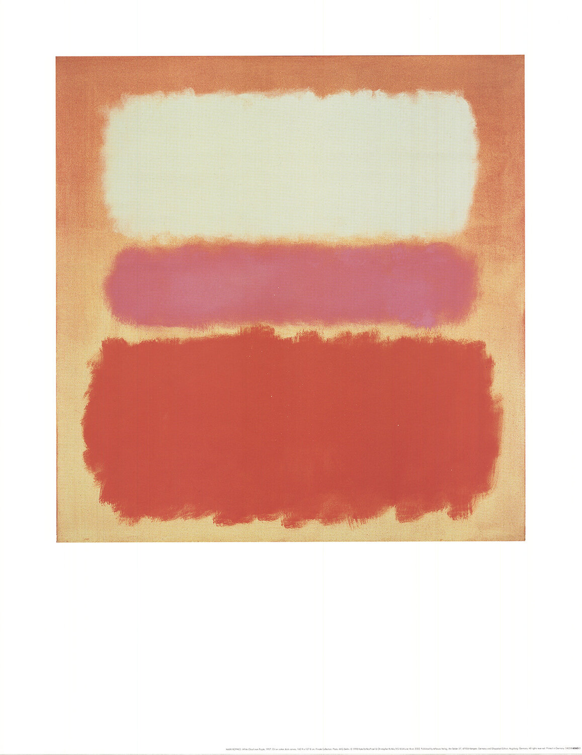 White Cloud over Purple Mark Rothko Print for sale