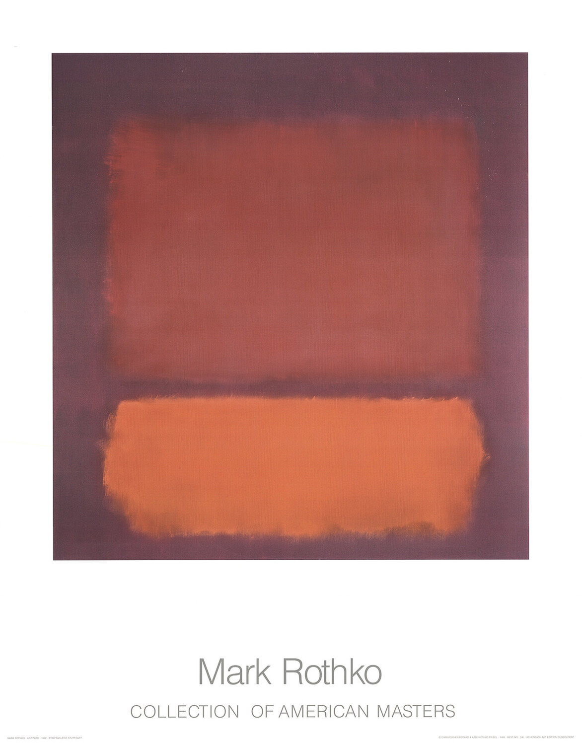 Untitled (1962) Mark Rothko Stampa in vendita
