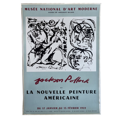"La Nouvelle Peinture Americaine", 1959, Exhibition Poster, Musee National D'Art Moderne Paris by Jackson Pollock, 版畫 for Sale on Singulart