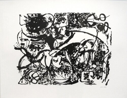 Untitled, CR1092 (After painting Number 8, CR327) by Jackson Pollock, 版畫 for Sale on Singulart