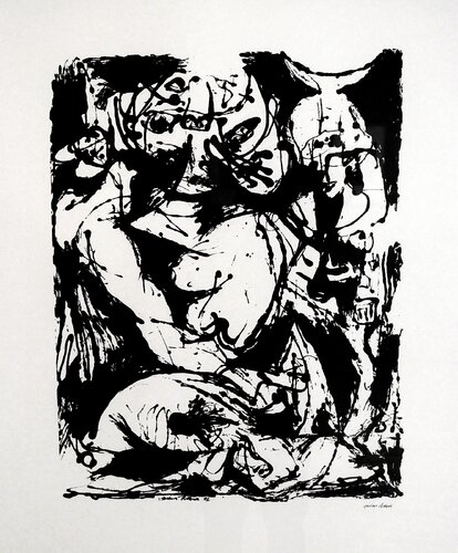 Untitled, CR1095 (after painting Number 22, CR344) by Jackson Pollock, 版畫 for Sale on Singulart