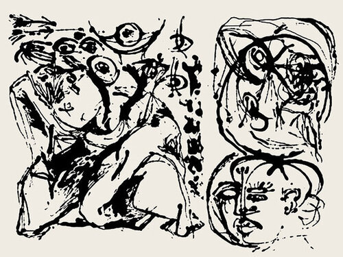 Untitled (After CR328)  CR#1096 (P32 by Jackson Pollock, 版畫 for Sale on Singulart