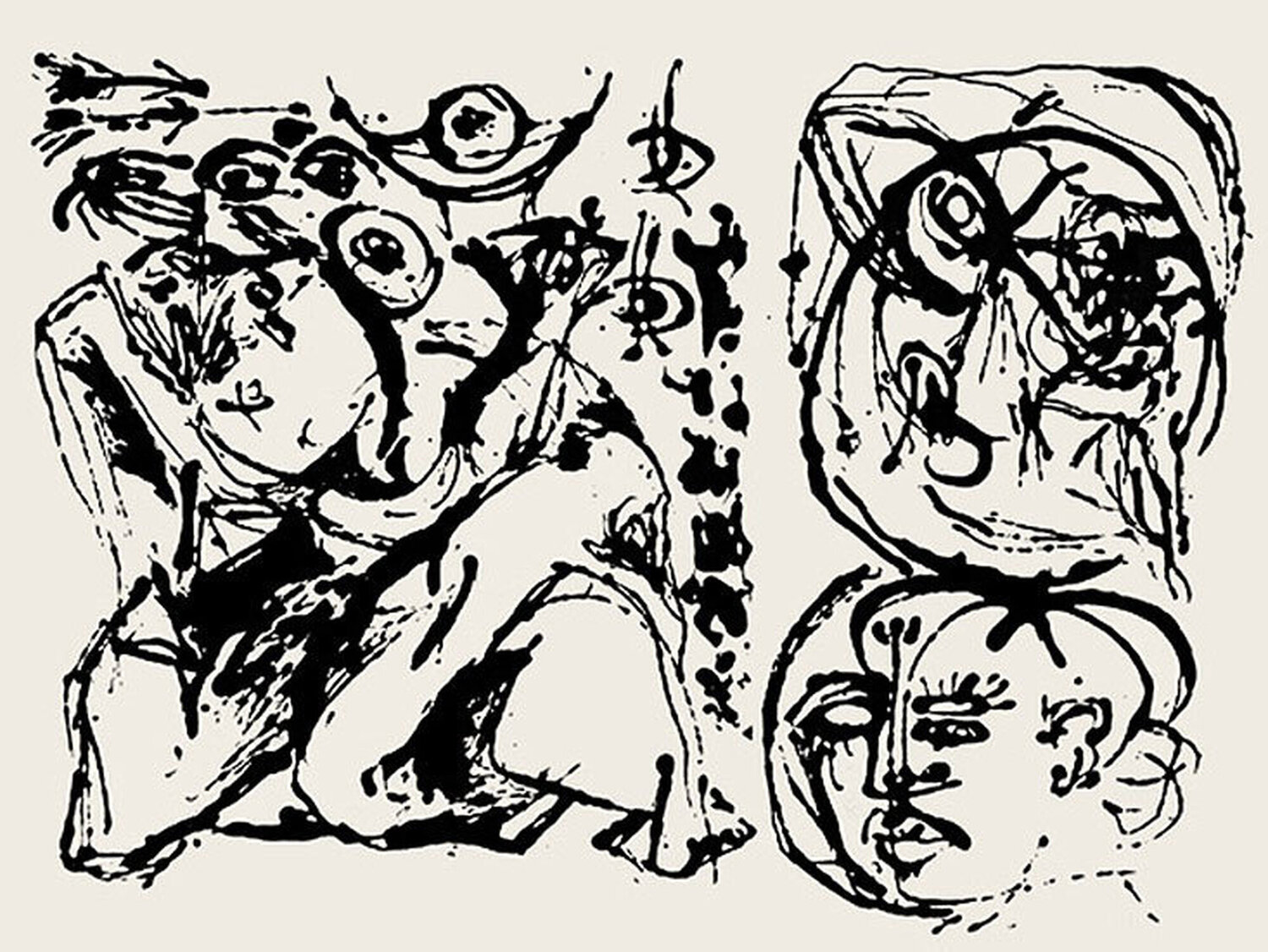 Untitled (After CR328)  CR#1096 (P32 Jackson Pollock