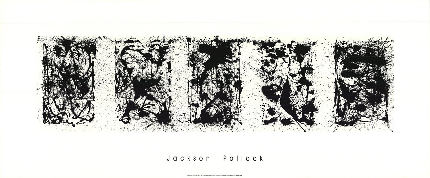 Black and White Polyptich Jackson Pollock