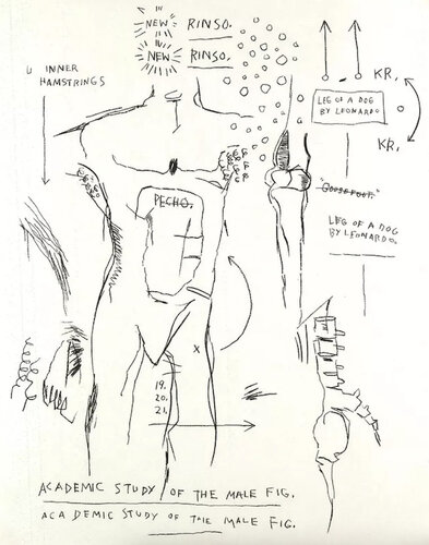 Academic Study of a Male Figure di Jean-Michel Basquiat, Stampa in vendita su Singulart