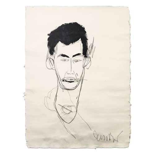 Untitled (Agusto Bugarin with Swatch Watch) van Jean-Michel Basquiat, Werk op papier te koop op Singulart