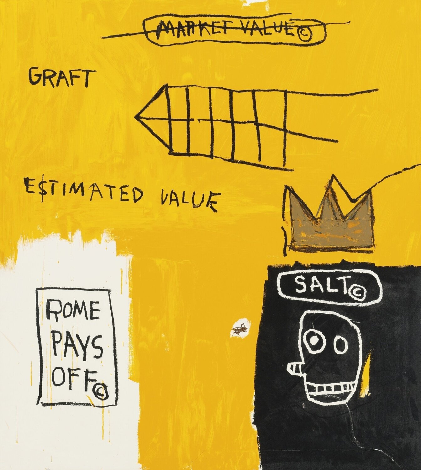 Rome Pays Off Jean-Michel Basquiat Stampa in vendita
