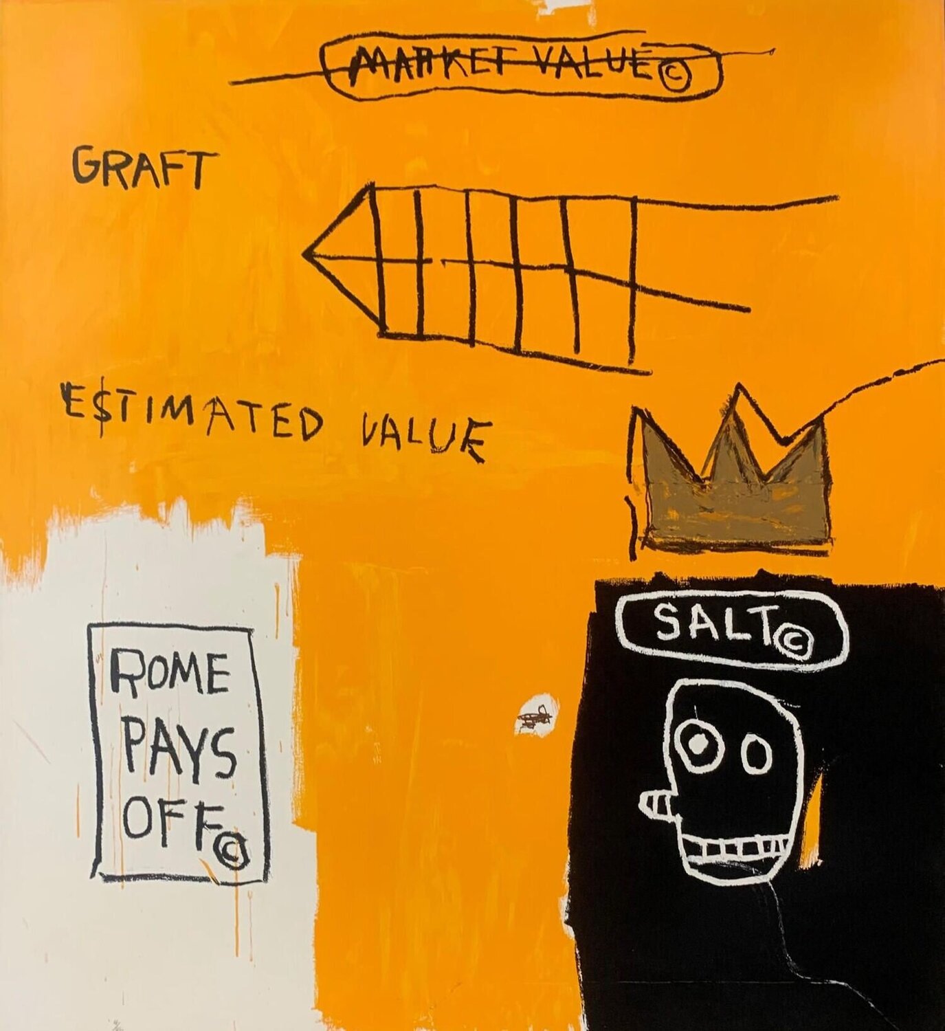 Rome Pays Off Jean-Michel Basquiat Stampa in vendita