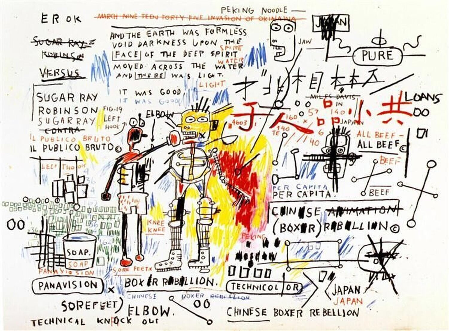 Boxer Rebellion Jean-Michel Basquiat Stampa in vendita