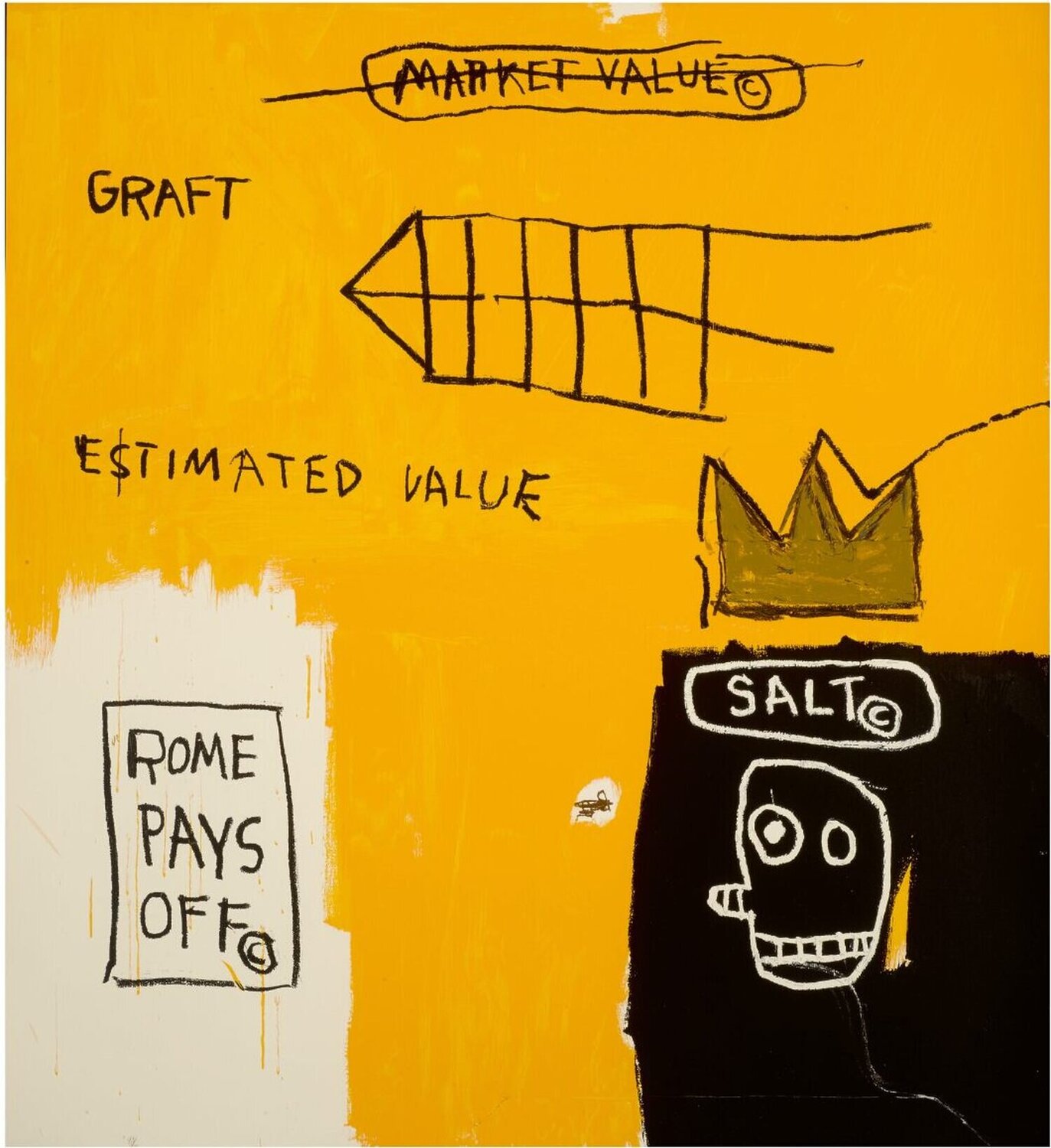Rome Pays Off Jean-Michel Basquiat Stampa in vendita