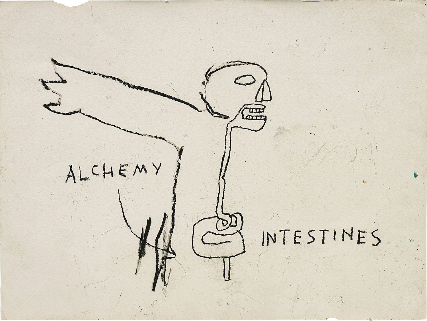 Alchemy Jean-Michel Basquiat Werk op papier te koop