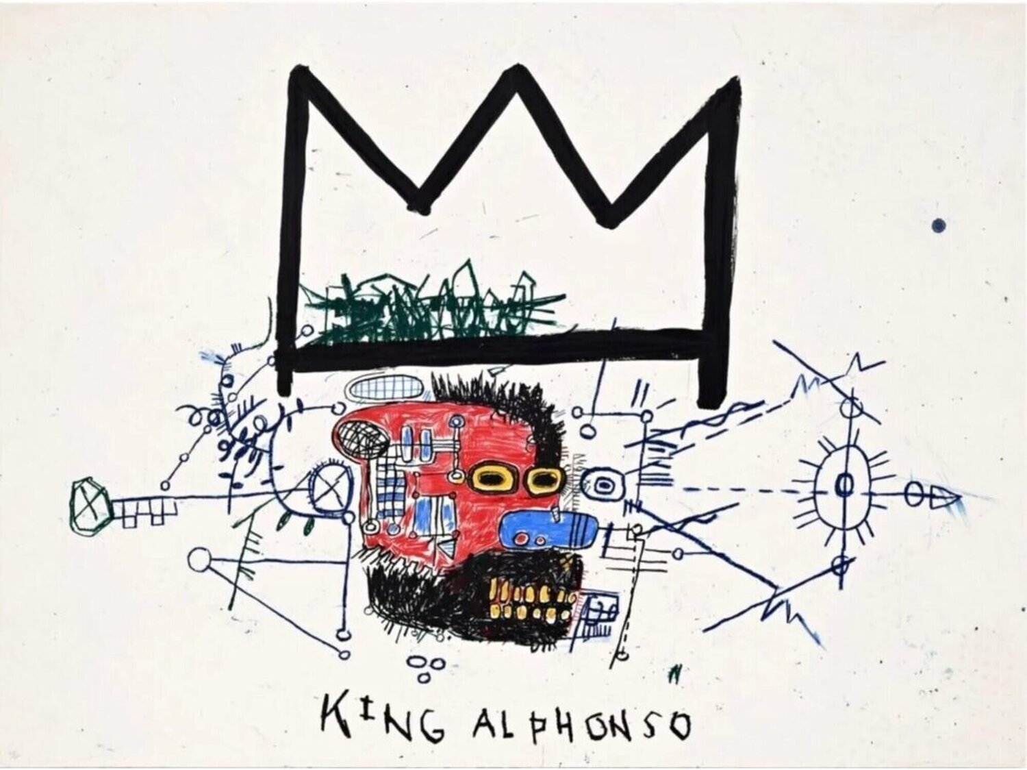King Alphonso Jean-Michel Basquiat Druck zu verkaufen