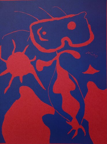 Homme au soleil rouge de Joan Miró, Impresión a la venta en Singulart