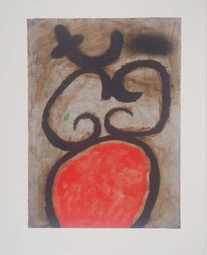 Femme au tabouret, Lithographie signée by Joan Miró, Print for Sale on Singulart